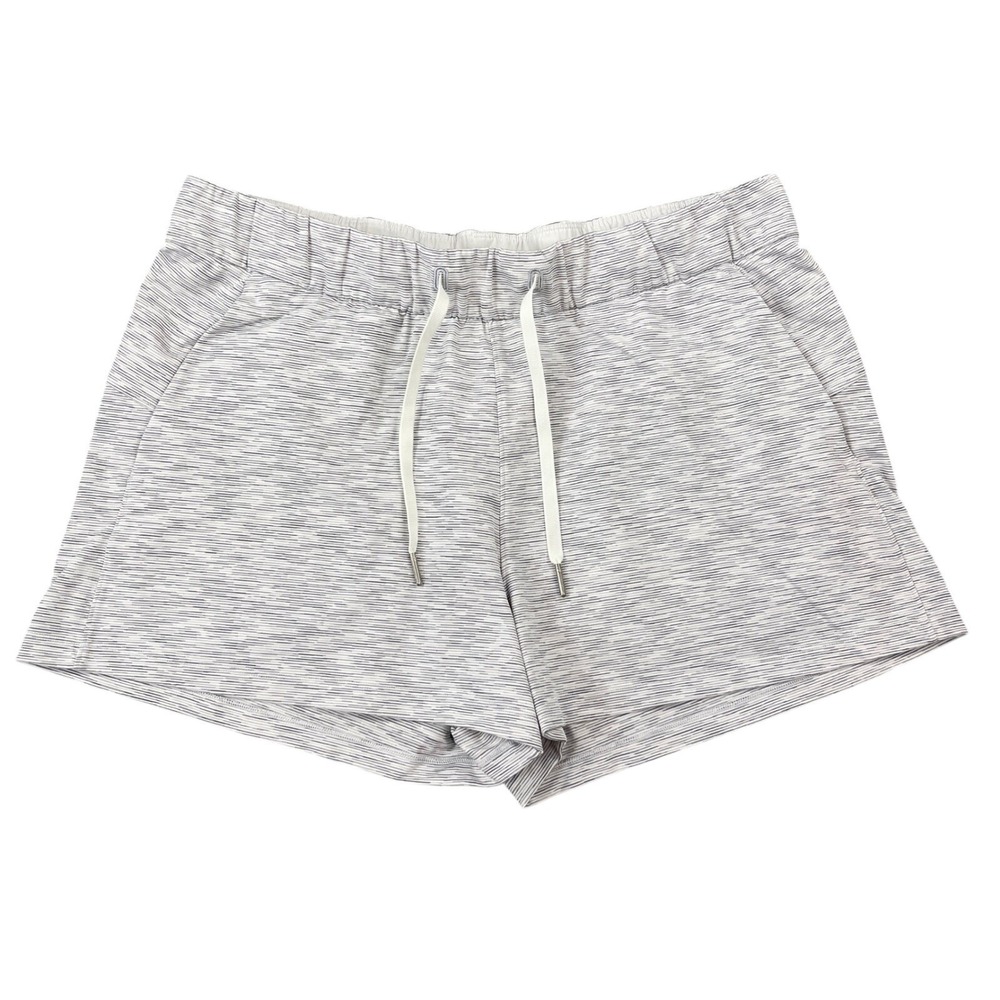 Lululemon On the Fly Shorts Womens 12 Gray Wee Are From Space Nimbus Battleship